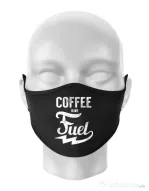 Masca personalizata reutilizabila Coffee is my fuel Negru