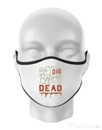 Masca personalizata reutilizabila Dont die Alb