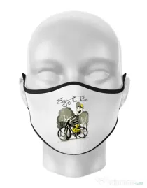 Masca personalizata reutilizabila Enjoy the ride Alb