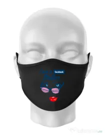 Masca personalizata reutilizabila Facebook stalker Negru