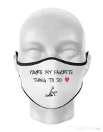 Masca personalizata reutilizabila Favorite thing Alb