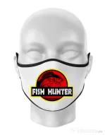 Masca personalizata reutilizabila Fish hunter Alb