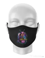 Masca personalizata reutilizabila Flower television Negru