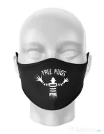 Masca personalizata reutilizabila Free hugs Negru