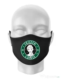 Masca personalizata reutilizabila Frozen coffee Negru