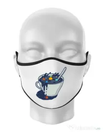 Masca personalizata reutilizabila Galaxy mug Alb
