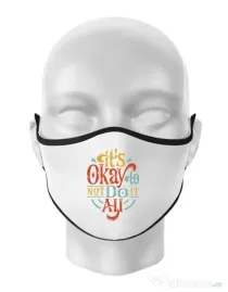 Masca personalizata reutilizabila Its ok Alb