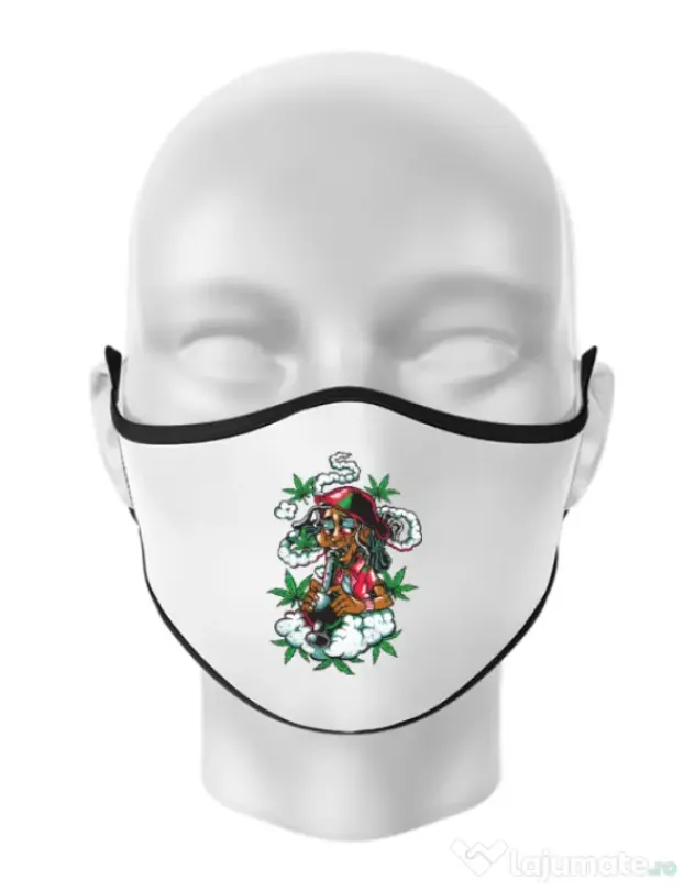 Masca personalizata reutilizabila Jamaican Alb