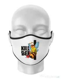 Masca personalizata reutilizabila Kill bee Alb
