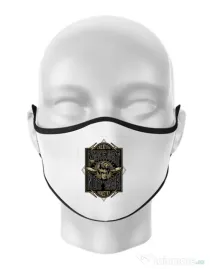 Masca personalizata reutilizabila Make Art Not War Alb