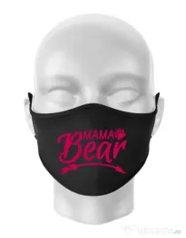Masca personalizata reutilizabila Mama bear Negru