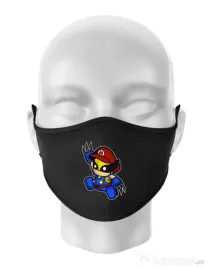 Masca personalizata reutilizabila Mario Wolverine Negru