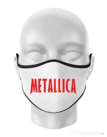 Masca personalizata reutilizabila Metallica 2 Alb