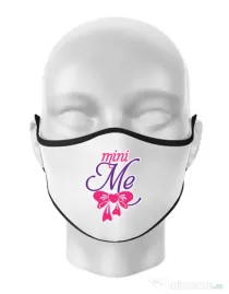 Masca personalizata reutilizabila Mini me Alb