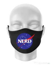 Masca personalizata reutilizabila Nerd Negru