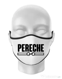 Masca personalizata reutilizabila Pereche Alb