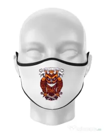 Masca personalizata reutilizabila Rogue owl Alb