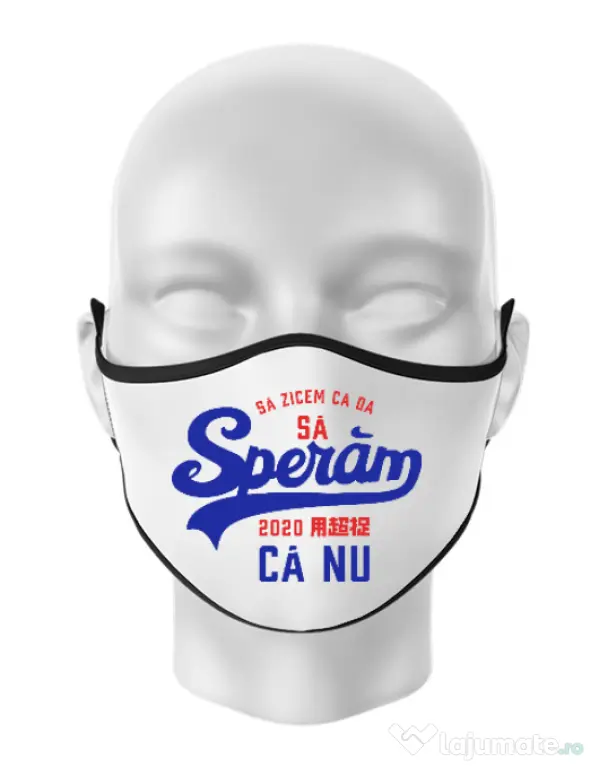 Masca personalizata reutilizabila Sa zicem ca da Alb
