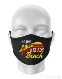 Masca personalizata reutilizabila Shady beach Negru