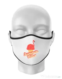Masca personalizata reutilizabila Summer Vibes Alb