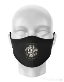 Masca personalizata reutilizabila The Earth Without Art Negru