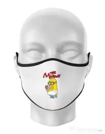 Masca personalizata reutilizabila The Minions Alb