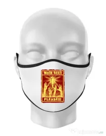 Masca personalizata reutilizabila Thirsty zombies Alb