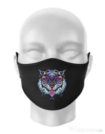 Masca personalizata reutilizabila Tiger buterfly Negru
