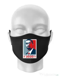 Masca personalizata reutilizabila Yezzy for president Negru