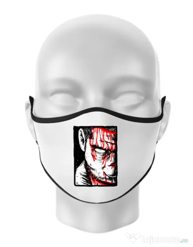 Masca personalizata reutilizabila Zomblood Alb