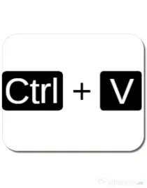 Mousepad personalizat Ctrl Paste Alb