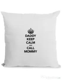 Perna personalizata Daddy keep calm Alb