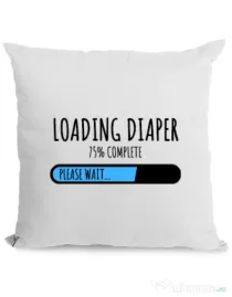 Perna personalizata Loading diaper Alb