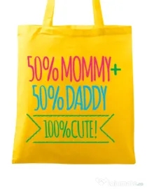 Sacosa din panza 100 Cute Galben