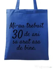 Sacosa din panza 30 de ani Albastru regal