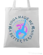 Sacosa din panza A better person Alb