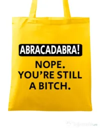 Sacosa din panza Abracadabra Galben 