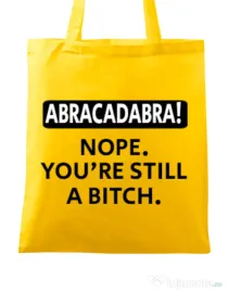 Sacosa din panza Abracadabra Galben