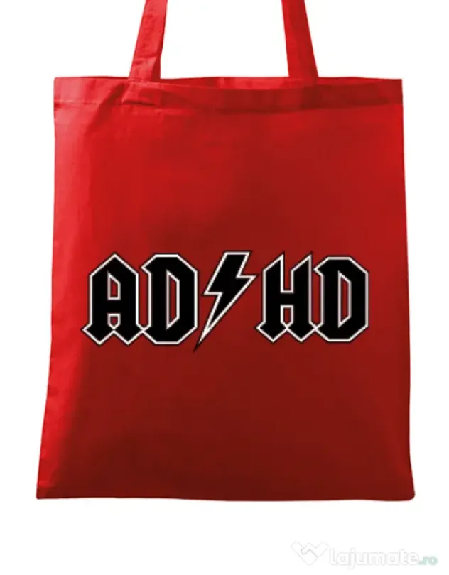 Sacosa din panza ADHD Rosu