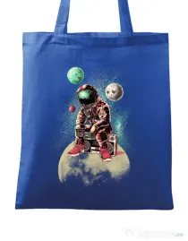 Sacosa din panza Astronaut - DJ Albastru regal