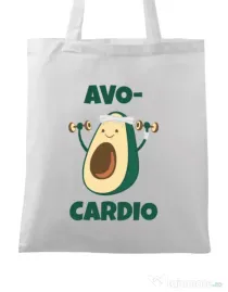 Sacosa din panza Avo-cardio Alb