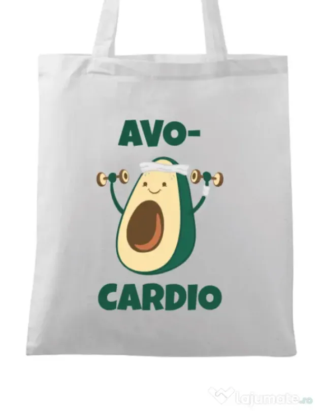 Sacosa din panza Avo-cardio Alb