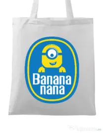 Sacosa din panza Bananana Alb