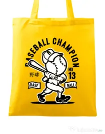Sacosa din panza Baseball Champion Galben