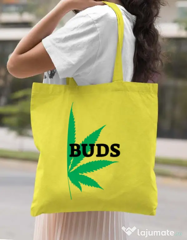 Sacosa din panza Best buds 2 Galben