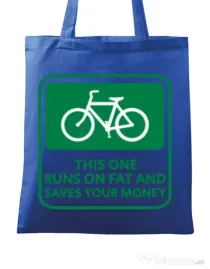 Sacosa din panza Bicycle Albastru regal