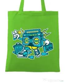Sacosa din panza Boombox Verde mar