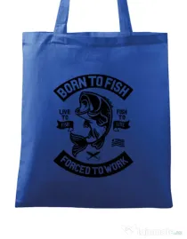 Sacosa din panza Born To Fish Albastru regal