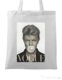 Sacosa din panza Bowie Alb