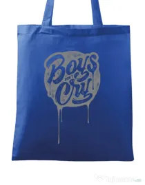 Sacosa din panza Boys Dont Cry Albastru regal